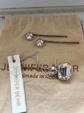 Jennifer Behr Gemma Crystal Diamond Hair Bobby Pin L. Erickson Little Gems Lot 3